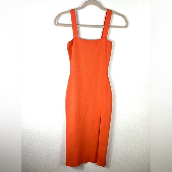 Super Down Revolve Zoe Square Neck Dress in Orange size S - Picture 2 of 10